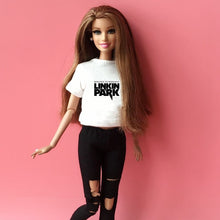 Load image into Gallery viewer, 2PCS  blyth doll clothing 1/6 doll T-shirt + pants for pullip doll blyth jean outfit clothes set for barbie doll 1/6 accessories