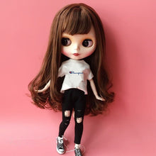 Load image into Gallery viewer, 2PCS  blyth doll clothing 1/6 doll T-shirt + pants for pullip doll blyth jean outfit clothes set for barbie doll 1/6 accessories