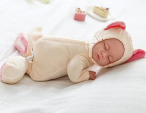 25CM Mini Stuffed Baby Doll Toys For Children Silicone Reborn Alive Babies Lifelike Kids Toys Sleep Reborn Doll For Kid Toy